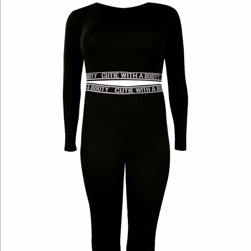 Cutie with a Bootie crop top and pants set